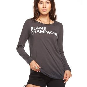 Chaser Blame Champagne long sleeve Sz M